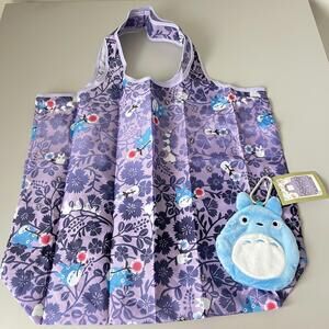 Totoro Ghibli Studio Foldable Shopping Bag with Charm Purse NWT